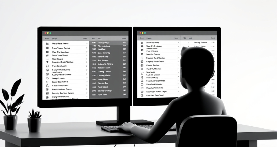 Someone reviewing multiple video game ranking lists on a screen