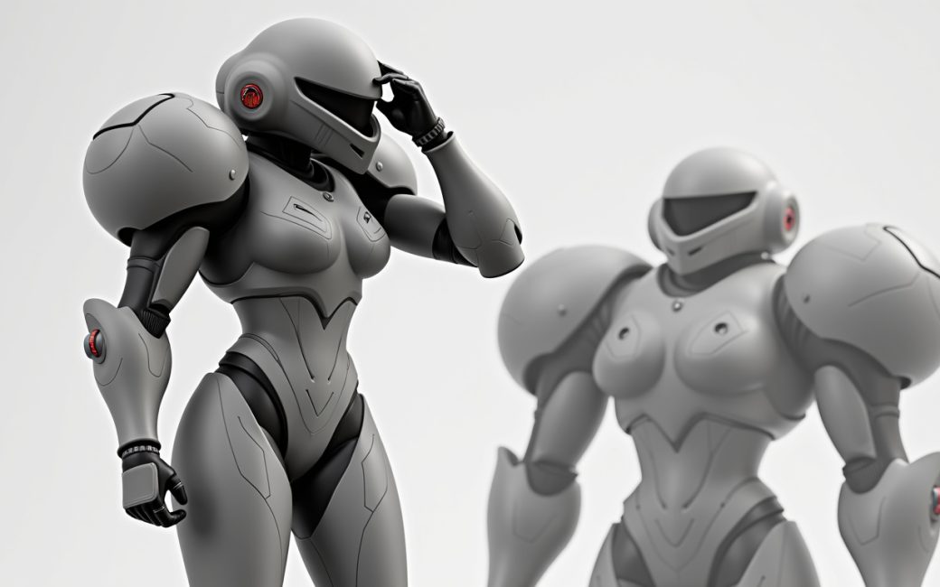 A woman in a white and orange bodysuit removes her helmet, revealing her face for the first time after the Metroid game ends.